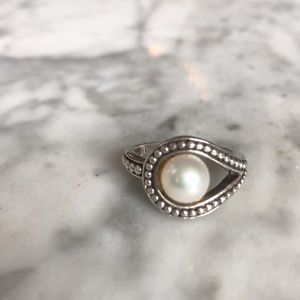 Pearl Ring on Sterling Silver